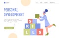 Personal growth, self development, education and improvement web banner. Royalty Free Stock Photo