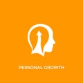 Personal growth, self development icon Royalty Free Stock Photo