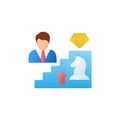 Personal growth strategies flat icon Royalty Free Stock Photo