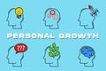 Personal Growth Vector Icon Concept Royalty Free Stock Photo