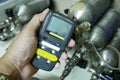 Personal H2S Gas Detector,Check gas leak. Safety concept Royalty Free Stock Photo