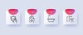 Personal hygiene icon set. Personal hygiene routines such as washing hands. Health. Glassmorphism style. Vector line icon for Royalty Free Stock Photo