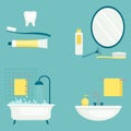 Personal hygiene vector illustration. Health care.