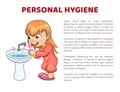 Personal Hygiene Vector Illustration Poster Girl