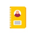 Personal information notebook icon flat isolated vector Royalty Free Stock Photo