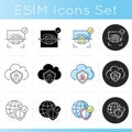 Personal information protection icons set Royalty Free Stock Photo