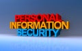 personal information security on blue Royalty Free Stock Photo