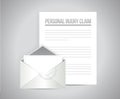 Personal injury claim illustration design