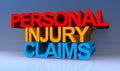 Personal injury claims on blue