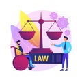 Personal injury lawyer abstract concept vector illustration.