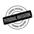 Personal Invitation rubber stamp Royalty Free Stock Photo