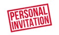 Personal Invitation rubber stamp Royalty Free Stock Photo