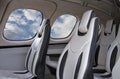 Personal jet aircraft interior Royalty Free Stock Photo