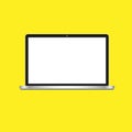 Personal laptop on white background vector.