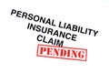 Personal Liability Insurance Claim