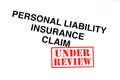 Personal Liability Insurance Claim