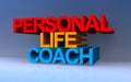 personal life coach on blue