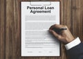 Personal Loan Agreement Banking Credit Contract Concept