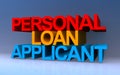 personal loan applicant on blue