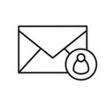 Personal mail linear icon