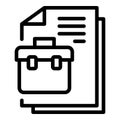 Personal manager document icon, outline style Royalty Free Stock Photo
