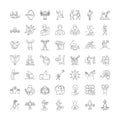 Personal motivation linear icons, signs, symbols vector line illustration set