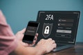 Personal online cyberspace security privacy protection data with 2Fa, Two-Factor ,Internet network security