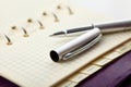 Personal organizer with pen Royalty Free Stock Photo