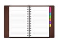 Personal organizer on white background