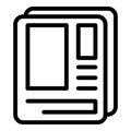 Personal page interface icon, outline style