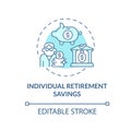 Personal pension savings concept icon