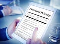 Personal Privacy Information Data Application Form Concept Royalty Free Stock Photo