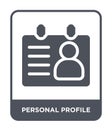 personal profile icon in trendy design style. personal profile icon isolated on white background. personal profile vector icon