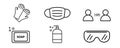 Personal protection equipment vector icons Royalty Free Stock Photo