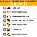 Personal Protective Equipment vector illustration set