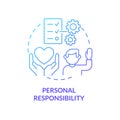 Personal responsibility blue gradient concept icon Royalty Free Stock Photo