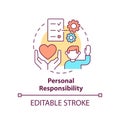 Personal responsibility concept icon Royalty Free Stock Photo