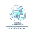 Personal responsibility turquoise concept icon Royalty Free Stock Photo