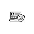 Personal Security Icon. Flat Design