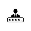 Personal Security Icon. Flat Design