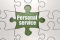 Personal Service word on jigsaw puzzle