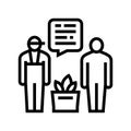 personal shopper line icon vector illustration