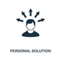 Personal Solution icon. Monochrome style icon design from project management icon collection. UI. Illustration of personal solutio