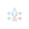 Personal space gradient linear vector icon