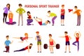 Personal Sport Trainer Orthogonal Icons