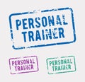 Personal trainer rubber stamp Royalty Free Stock Photo