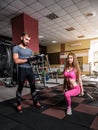 Personail trainer in the gym Royalty Free Stock Photo