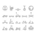 Personal Transport Collection Icons Set Vector .