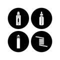 personal vaporizer e-cigarette icon sign set