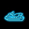 personal watercraft neon glow icon illustration